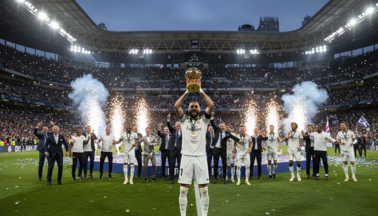 benzema ballondor stade celebration