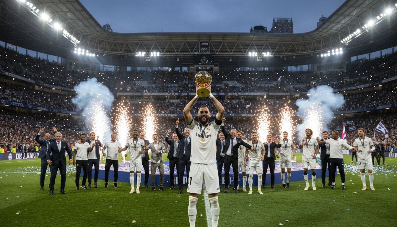 benzema ballondor stade celebration