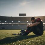 football joueur abattu stade