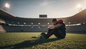 football joueur abattu stade